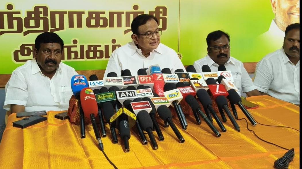 தவெக  அரசுக்கு அவகாசம் தேவை &ndash; காரைக்குடியில் ப.சிதம்பரம் பேட்டி