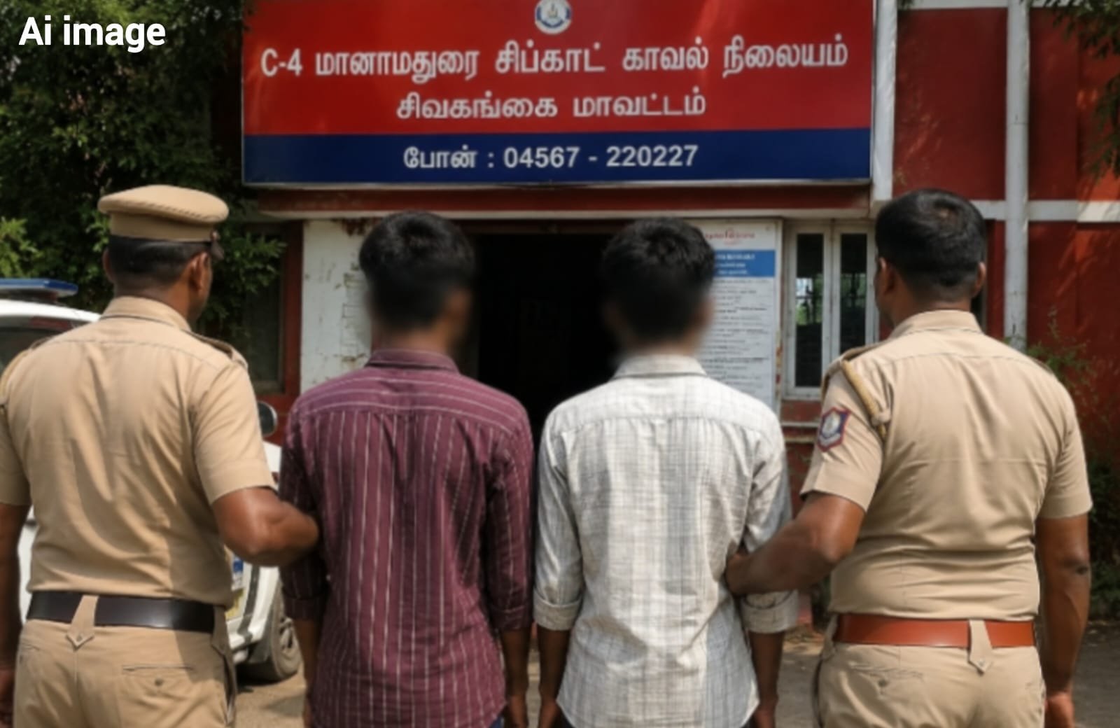முன்விரோதம் காரணமாக அரசு பள்ளி வளாகத்தில் 12 ஆம் வகுப்பு மாணவனுக்கு கத்தி குத்து சம்பவத்தில் இரண்டு மாணவர்கள் கைது