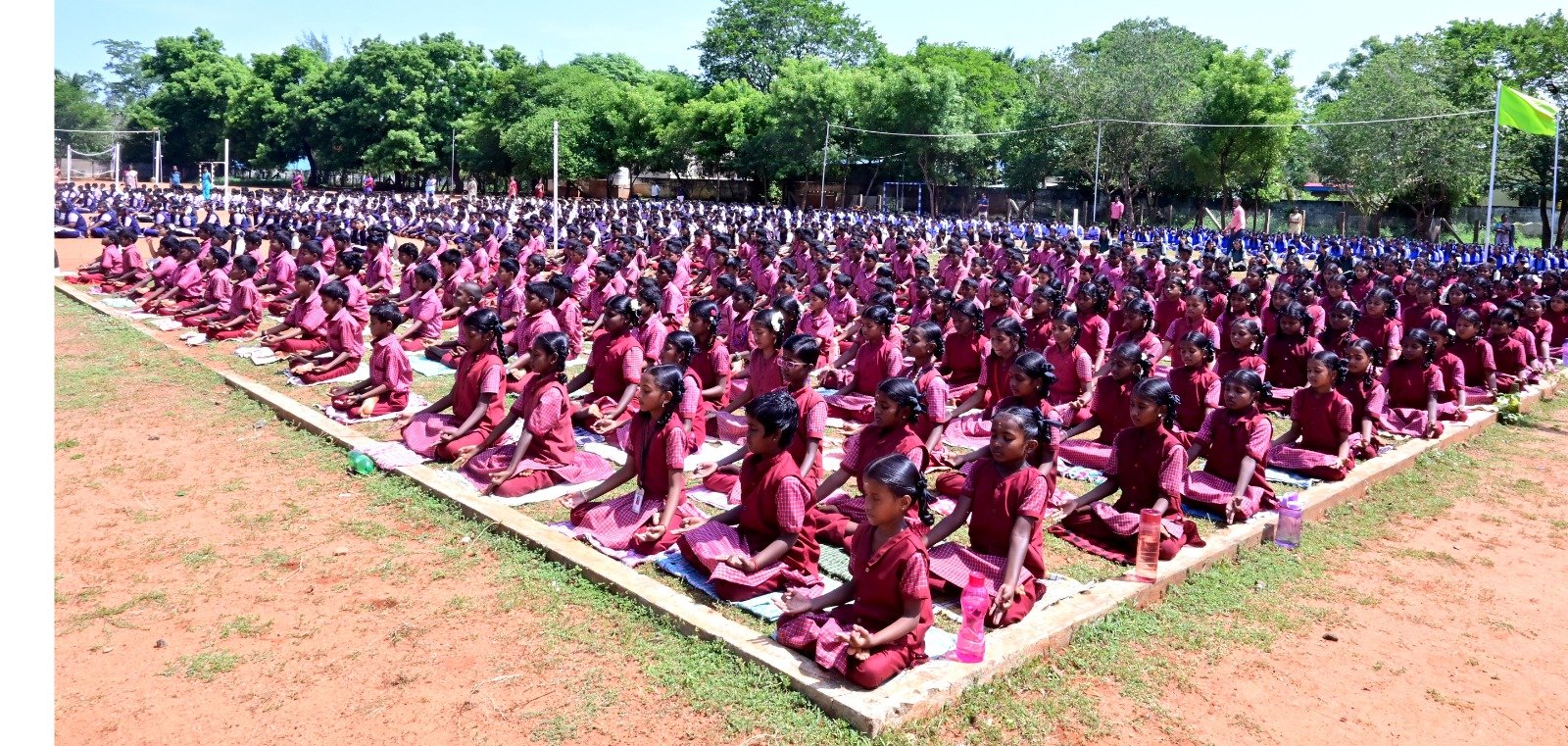 கீழச்சிவல்பட்டி பள்ளியில் சர்வதேச யோகா தினம்