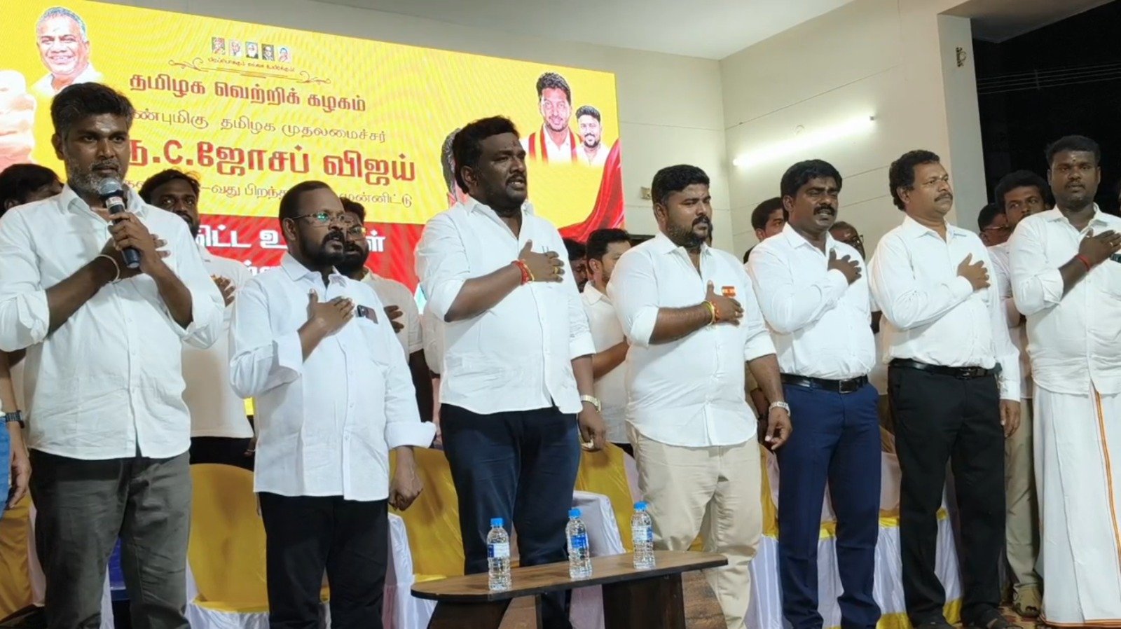 தவெக மாநில கொள்கை பரப்பு துணைப் பொதுச் செயலாளர் சம்பத்குமார் பேச்சு