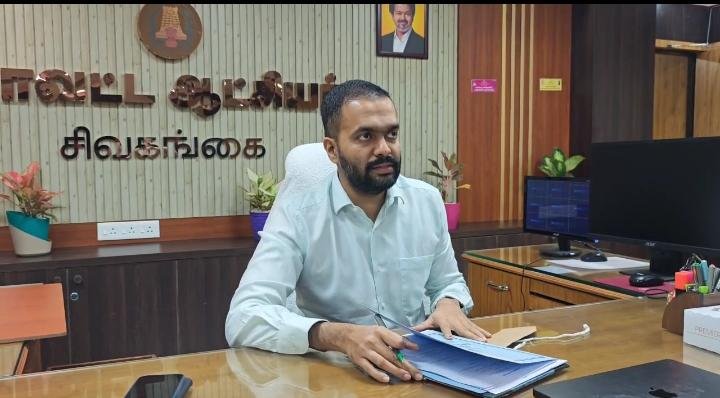 சிவகங்கை மாவட்ட ஆட்சியராக ஆகாஷ் ஐஏஎஸ் பொறுப்பேற்பு
