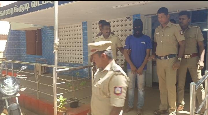 காரைக்குடியில் வாலிபர் கொலை 10 மணி நேரத்தில் குற்றவாளி பிடித்த காவல்துறையினர்